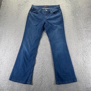 VTG James Reboot Jeans Womens 28x29 Blue Denim Bootcut Stretch Workwear Made USA